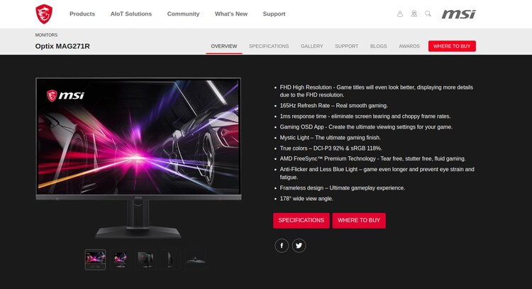 MSI Optix MAG271R