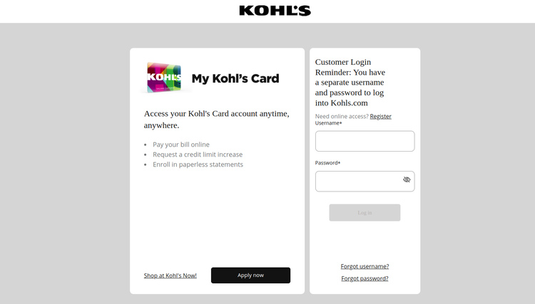 MyKohlsCard.Com Login